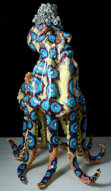 Artist Dirk Dahl. 'Octopus Teapot' Artwork Image, Created in 2013, Original Ceramics Handbuilt. #art #artist