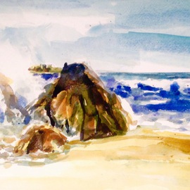 Morro Bay Rock Surf By Daniel Clarke