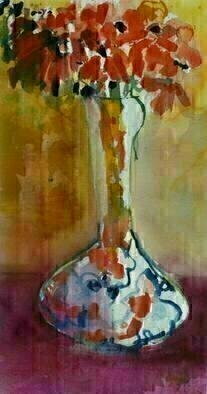 Daniel Clarke: 'Red Lady', 2010 Watercolor, Still Life. Artist Description:  Red Lady is part of the artist's California still life scenes series of paintings. ...