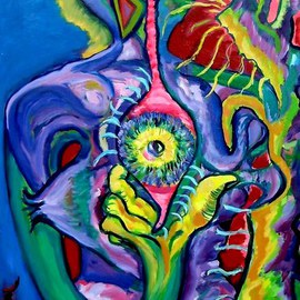 Daniela Isache: 'Radiography', 2009 Oil Painting, Expressionism. Artist Description:  Expressionist radiography of the human body.                              An expressionist image of the tight relationship between man and woman.                                 ...