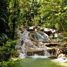 Dunn River Falls Kingston Jamaica By Daniel B. Mcneill