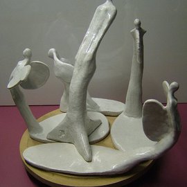 Daniel Janssens Artwork Rising above angels, 2009 Handbuilt Ceramics, Abstract Figurative