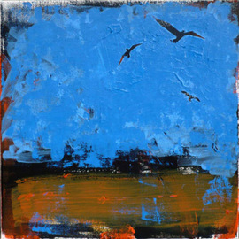 Dariya Afanaseva: 'fly away', 2008 Acrylic Painting, Birds. Artist Description:   canvas/ acrylic 40cm x 40cm 2008...