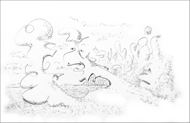 Dave Martsolf  'Coastal Conversation', created in 2002, Original Drawing Pastel.