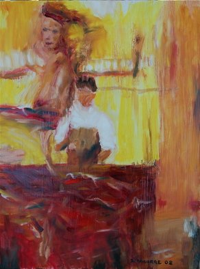 David Rocky Aguirre: 'Motion belly dancer', 2008 Oil Painting, Abstract Figurative.  Motion- belly dancer- bartender. This is in the 