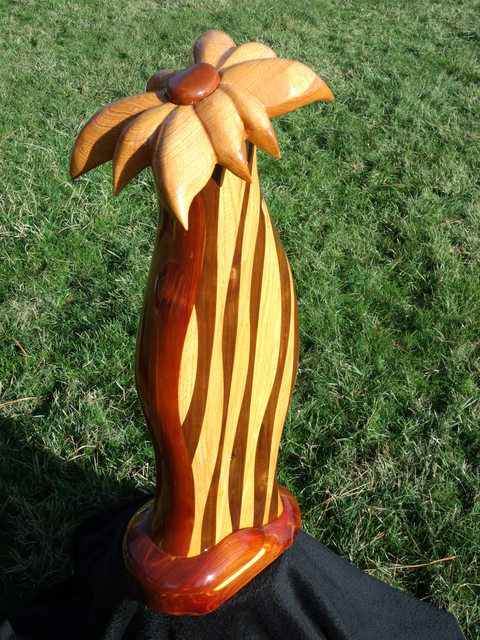 Artist David Mcelfish. 'The Flower Vase' Artwork Image, Created in 2012, Original Sculpture Wood. #art #artist