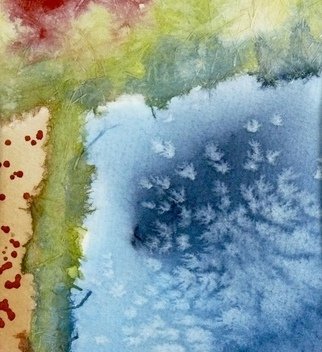 Deb Babcock: 'Escape II', 2016 Watercolor, Abstract. Artist Description:  This original watercolor abstract painting titled Escape II is certain to add a touch of interest to a small nook, desktop or wall. Its very colorful and sure to holdyour interest. This abstract landscape was painted on 140 lb cotton rag archival quality paper. ...