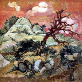 Basha Aziz: 'oriental landscape', 2010 Oil Painting, Landscape. Artist Description:   oil on canvas            ...