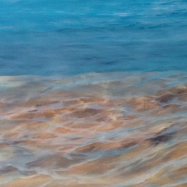 Denise Seyhun: 'seabed', 2017 Oil Painting, Sea Life. Artist Description: Seascape, water, sea life, sea bed, waves, beach, shore, tranquility, serenity...