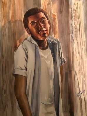 Artist: Deborah Paige Jackson - Title: mississippi boy - Medium: Watercolor - Year: 2000