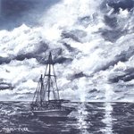 sailing sailboat nautical beach seascape art By Derek Mccrea