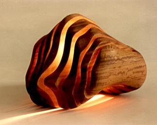 Artist Dermot O'Brien. 'Rock' Artwork Image, Created in 1991, Original Sculpture Wood. #art #artist