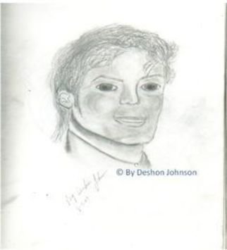 Deshon  Johnson: 'Michael Jackson', 2010 Pencil Drawing, Famous People.  This artwork of Michael Jackson. ...
