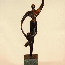 Didi Petri: 'Pregnant', 2004 Bronze Sculpture, Other. Artist Description: Pregnant woman with child...