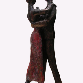 Didi Petri: 'Tango', 2008 Bronze Sculpture, Portrait. Artist Description:  Dancing with passion ...