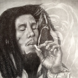 Diellza Gojani: 'Bob Marley ', 2014 Other Drawing, Famous People. Artist Description:  Bob Marley. Pencil on A3 paper. Prints for sale at 10EUR each. E- mail me at diellzagg@ gmail. com to place your order or if you have any questions.  ...