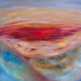 Dilek Degerli: 'lip of nature', 2012 Oil Painting, Abstract Landscape. Artist Description:       oil on paper    oil on canvas       ...