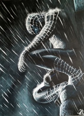 Igor Benner: 'Dark Spiderman', 2015 Acrylic Painting, Movies. 