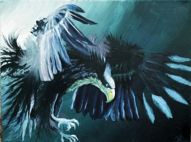 Artist Igor Benner. 'Majestic Eagle' Artwork Image, Created in 2015, Original Painting Oil. #art #artist