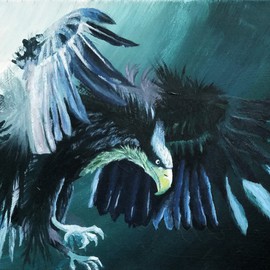 Igor Benner: 'Majestic Eagle', 2015 Acrylic Painting, Animals. 
