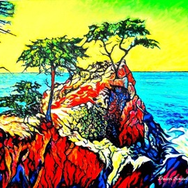 Dmitri Ivnitski: '17 mile drive ca', 2019 Oil Painting, Beauty. Artist Description: 17 Mile Drive is one of the most scenic drives in the world as you meet the inspiring Lone Cypress, ponder the giant trees at Crocker Grove, digest the untouched beauty at Fanshell Beach, behold the power of the Restless Sea at Point Joe, stroll the boardwalk above ...