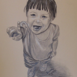 Dorothy Nuckolls: 'Birthday Girl', 2007 Pencil Drawing, Children. Artist Description:  Pencil and charcoal on mat board. ...