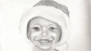 Dorothy Nuckolls: 'Santa  Helper', 2005 Pencil Drawing, Children. 