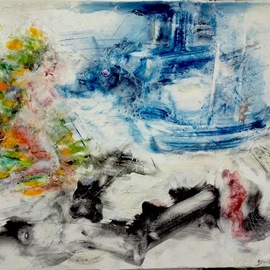 Dimitri Lazaroff: 'the fishermans bride', 2015 Other Painting, Seascape. Artist Description: sea, fishermen, bride, love...