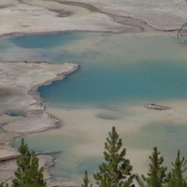 David Bechtol: 'Midway Geyser Basin', 2005 Color Photograph, nature. Artist Description: Yellowstone National Park. Sony F828 Digital Camera. Taken from elevated path overlooking the basin. ...