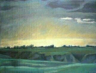 Donna Gallant: 'Dusk over the Coulees', 2004 Pastel, Landscape. Inspired by her enviroment, Donna paints and portrays the Southern Alberta landscape in her own way....
