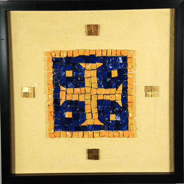 Artist Jerry Reynolds. 'Templar Cross Mosaic' Artwork Image, Created in 2015, Original Mosaic. #art #artist