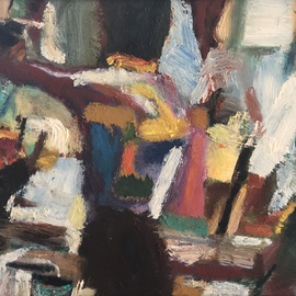Bob Dornberg: 'work place', 2020 Oil Painting, Abstract Figurative. Artist Description: WORKPLACE PEOPLE...