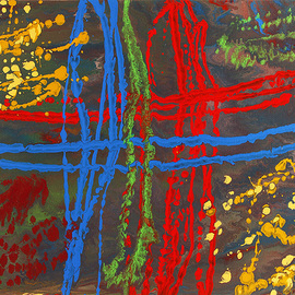 Entangled Crossroads Original Art, Acrylic on Canvas By Sami Samir