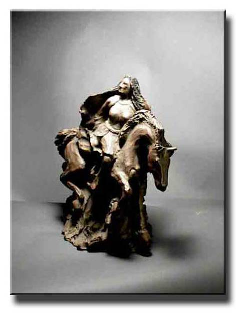 Depree Shadowwalker  'Fallen Warrior', created in 2002, Original Sculpture Mixed.