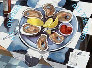 Artist: Lou Posner - Title: Rob  Havent  You Had ENOUGH Oysters - Medium: Oil Painting - Year: 2003