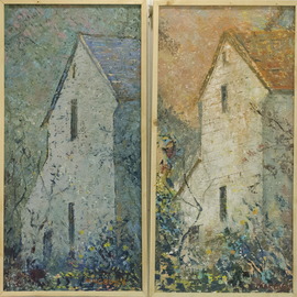 Dumitru Macovei: 'Old houses, Israel', 2014 Oil Painting, Landscape. Artist Description:  israel, old houses, old city, old, town, buildings, architectural, landscape ...