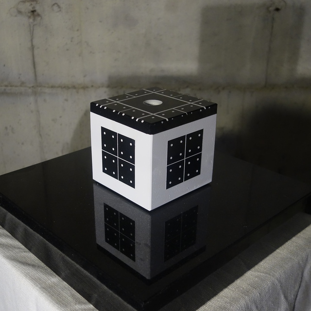 Duncan Laurie  'Radionic Cube H1', created in 2016, Original Sculpture Granite.