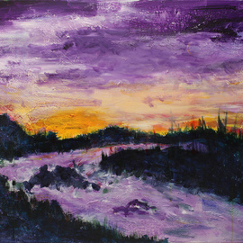 Dune Tencer: 'Frio River', 2014 Acrylic Painting, Landscape. 