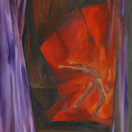 Dusanka Badovinac: 'Stage', 2011 Oil Painting, Dance. Artist Description:        painting, art, nude   forest, nature, painting, woman lanscape, painting, nude, art  stage, dance, paintin, oil    ...