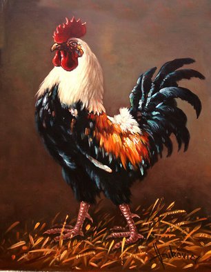 Dusan Vukovic: 'Rooster ', 2012 Oil Painting, Animals. realism, love, symbolism, nature, master, cock, animalsm, dusanvukovic...
