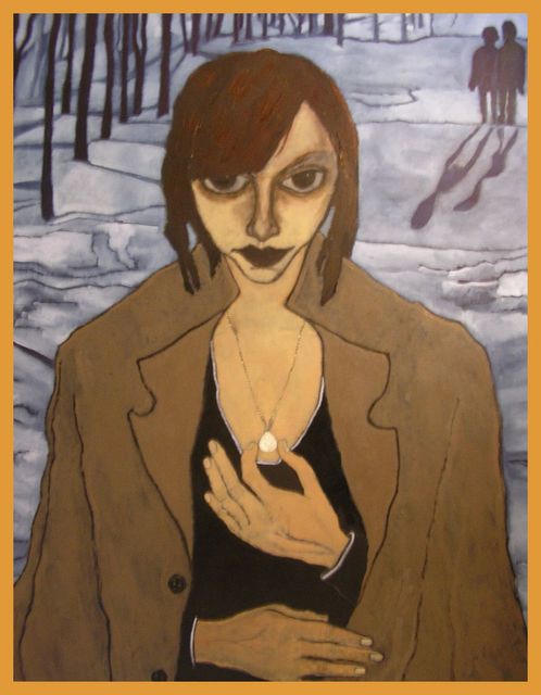 Artist Bozena Dusseau Labedz. 'WOMAN WITH PEARL' Artwork Image, Created in 2009, Original Painting Oil. #art #artist