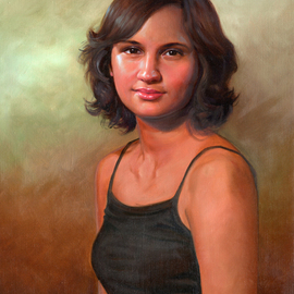 Dwayne Mitchell: 'Tamera', 2005 Oil Painting, Portrait. Artist Description:  Oil portrait of Tamera ...
