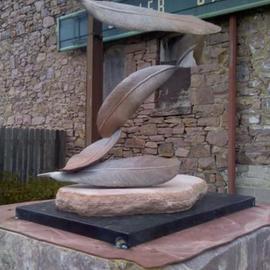 Debra Zelenak: 'A Feathers Flight', 2011 Bronze Sculpture, Birds. Artist Description:      bird, birds, stylized, sculpture, feathers, nature, bronze          ...
