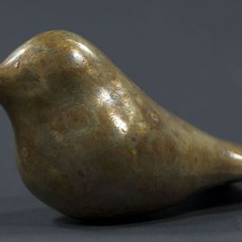 Debra Zelenak: 'Worry Bird', 2009 Bronze Sculpture, Birds. Artist Description:  bird, bronze, stylized, sculpture    ...