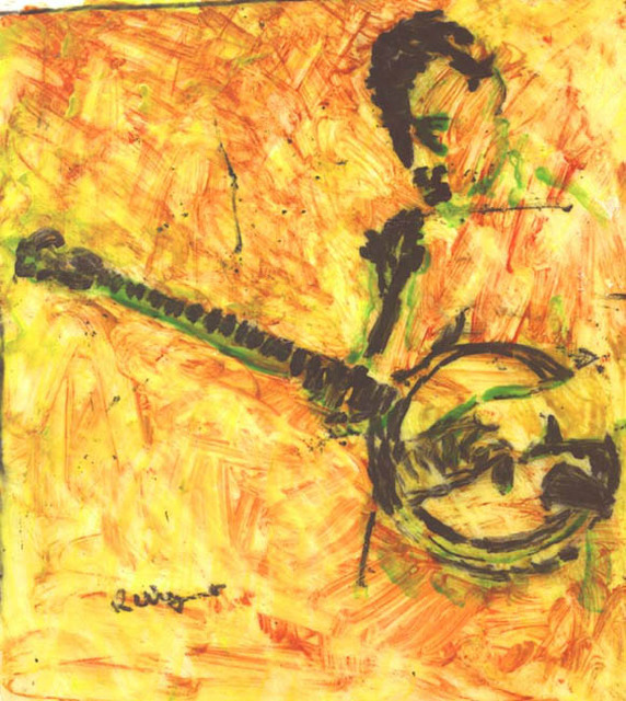 Artist Richard Wynne. 'Banjo Player 1' Artwork Image, Created in 2002, Original Photography Color. #art #artist