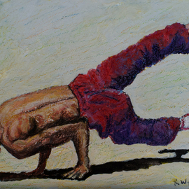 Richard Wynne: 'Break Dancer', 2010 Other Painting, Dance. Artist Description:  mixed medium on canvas_ 14X20