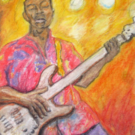 Richard Wynne: 'Cool', 2011 Pastel, Music. Artist Description:    pastel_ music_ works on paper_ musician_ representational   ...