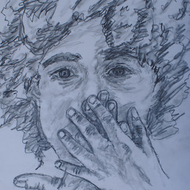 Richard Wynne: 'Study Autism', 2011 Pencil Drawing, Portrait. Artist Description:  works on paper_ study_ autism_ child_ autistic child_ pencil ...