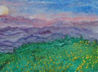 Artist: Richard Wynne - Title: Sun Flowers at Mae Hong Son - Medium: Other Painting - Year: 2006