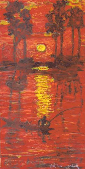 Artist Richard Wynne. 'Sun Set Fishing' Artwork Image, Created in 2004, Original Photography Color. #art #artist